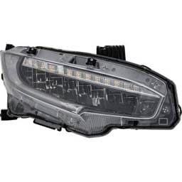 Headlight Compatible With 2020-2021 Honda Civic 2.0L 1.5L I4 K20c2 L15b7 K20c1 Right Passenger Side