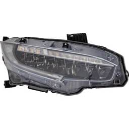 Headlight Compatible With 2019 Honda Civic 2.0L 1.5L I4 K20c2 L15b7 K20c1 Right Passenger Side Led