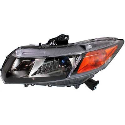Headlight Compatible With 2012 Honda Civic 1.8L 2.4L I4 R18z1 K24z7 Left Driver Side Halogen thumbnail 3
