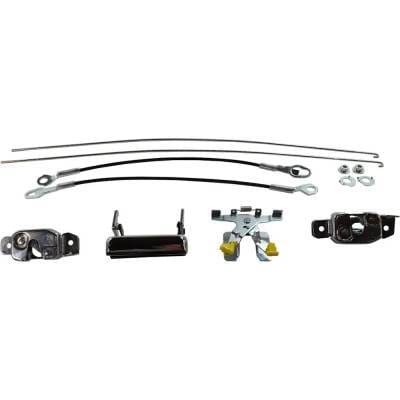 New Chrome Handle Tailgate Lock Compatible With Ford F-150 Custom 8 Cyl 5.8L F-350 Xlt 8 Cyl 5.8L thumbnail 7