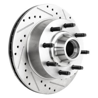 New Cross-Drilled Brake Disc Compatible With Ford F-250 Xl 8 Cyl 4.6L F-150 Xl 8 Cyl 5.4L 2000-2003