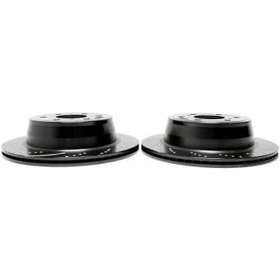 New Dimpled Brake Disc Compatible With Chevrolet Silverado 1500 Ltz 8 Cyl 6.2L Suburban Ls 8 Cyl thumbnail 3