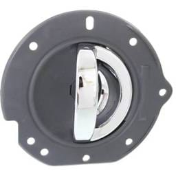 Front Driver Side Interior Door Handle Compatible With 2002-2007 Jeep Liberty Gray Bezel Chrome