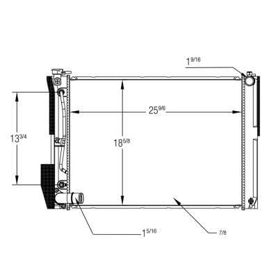 New Radiator Assembly Compatible With Lexus Rx330 2005-2006 16041-20314 1604120314 Lx3010150 thumbnail 3