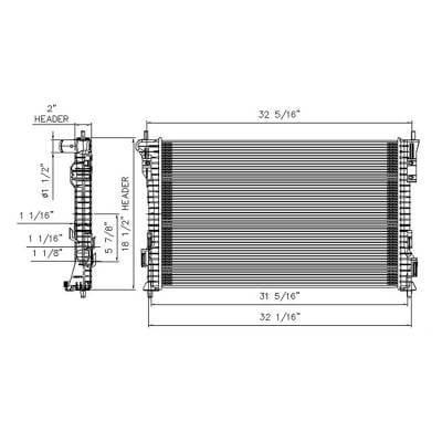 New Radiator Compatible With 2016-2019 Ford Explorer 2013-2019 Ford Police Interceptor Utility 3.5L thumbnail 5