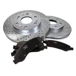 New Zinc-Plated Brake Disc And Pad Kit Compatible With Cadillac Chevrolet Corvette 427 8 Cyl 7.0L