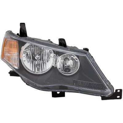 Headlight Compatible With 2007-2009 Mitsubishi Outlander 2.4L 3.0L I4 Right Passenger Side Halogen
