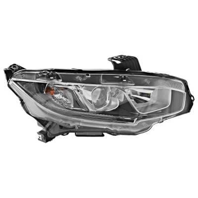 Headlight Compatible With 2016-2020 Honda Civic 2.0L 1.5L I4 K20c2 L15b7 K20c1 Right Passenger Side