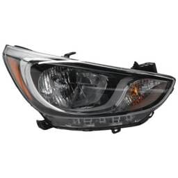Headlight Compatible With 2012-2014 Hyundai Accent 1.6L I4 Right Passenger Side Halogen Reph100309q