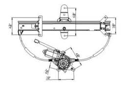 New Rear Left Window Regulator Compatible With 92-11 Mercury Grand Marquis Fo1550111 83148