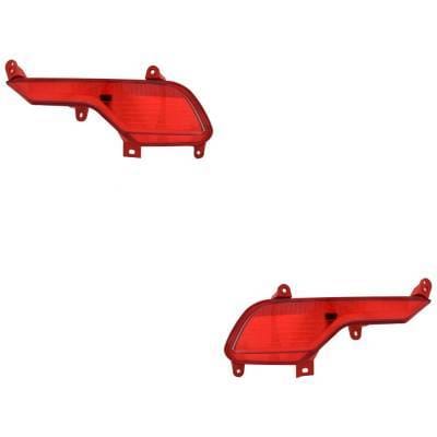 Pair Of Reflector Compatible With Hyundai Santa Fe Sport Premium Sport Utility Santa Fe Sport Se