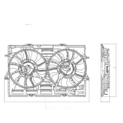 Cooling Fan Compatible With Audi A5 Quattro Elite Coupe 3.0L V6 2995Cc 183Ci A6 S Line Gas 3.0L V6 thumbnail 9
