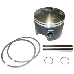 Port Side .010 Over Piston Kit With Rings Compatible With 1993-1998 Johnson Evinrude V8 90-Degree