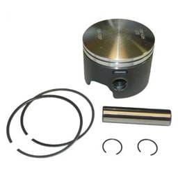 Port Side .010 Over Piston Kit With Rings Compatible With 1985-2001 Johnson Evinrude V6 60-Degree