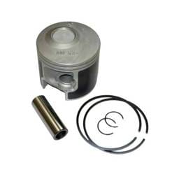 Port Side .015 Over Piston Kit With Rings Compatible With 1976-2006 Mercury Mariner V6 2.5L 2-Stroke