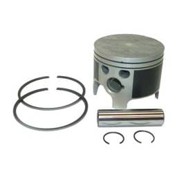 Port Side Standard Bore Piston Kit With Rings Compatible With 2003-2012 Mercury Mariner V6 2.5L