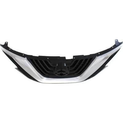 New Chrome Shell Grille Assembly Compatible With Nissan Murano Sl 6 Cyl 3.5L Murano Sv 6 Cyl 3.5L thumbnail 7