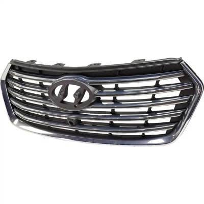 New Gray Grille Assembly Compatible With Hyundai Santa Fe Xl Se Ultimate 6 Cyl 3.3L Santa Fe Limited thumbnail 5