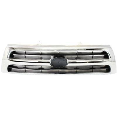 New Chrome Shell Grille Assembly Compatible With Toyota 4Runner Base 4 Cyl 2.7L 4Runner Limited 6