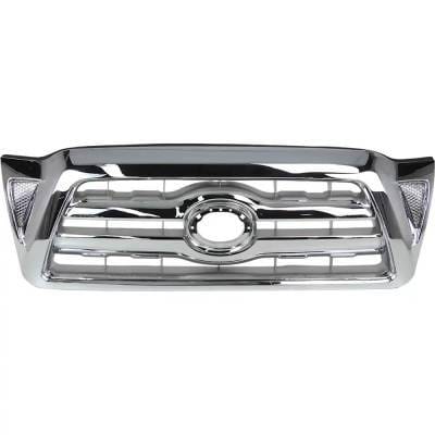 New Chrome Grille Assembly Compatible With Toyota Tacoma Base 6 Cyl 4.0L Tacoma Pre Runner 4 Cyl