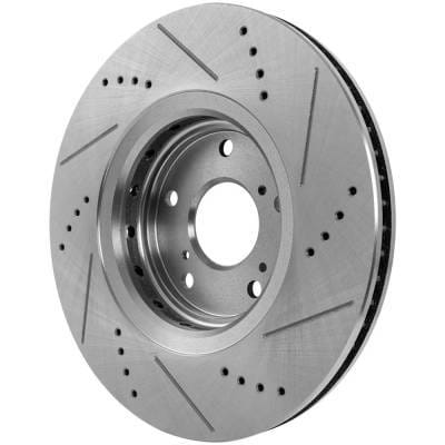 New Cross-Drilled Brake Disc Compatible With Acura Honda Civic Si 4 Cyl 1.5L Accord Se 4 Cyl 2.4L thumbnail 11