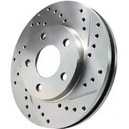 New Cross-Drilled Brake Disc Compatible With Ford F-350 Super Duty King Ranch 8 Cyl 7.3L F-350 Super