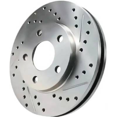 New Cross-Drilled Brake Disc Compatible With Ford F-350 Super Duty King Ranch 8 Cyl 7.3L F-350 Super