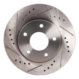 New Cross-Drilled And Slotted Brake Disc Compatible With Dodge Mitsubishi Caliber Sxt 4 Cyl 1.8L