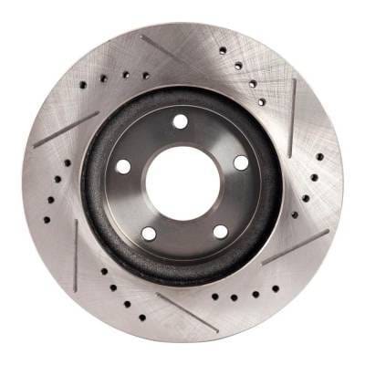 New Cross-Drilled And Slotted Brake Disc Compatible With Dodge Mitsubishi Caliber Sxt 4 Cyl 1.8L thumbnail 7