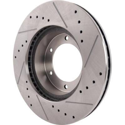New Cross-Drilled And Slotted Brake Disc Compatible With Toyota T100 Sr5 6 Cyl 3.4L T100 Base 4 Cyl thumbnail 9