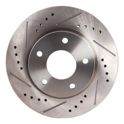 New Cross-Drilled And Slotted Brake Disc Compatible With Dodge Mitsubishi Lancer De 4 Cyl 2.0L