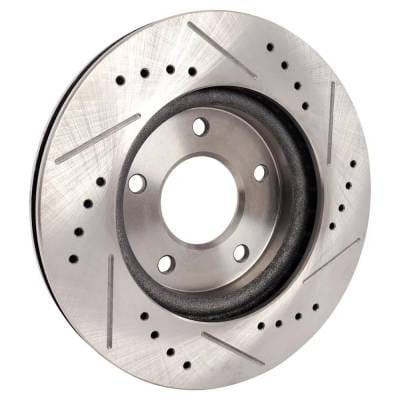 New Cross-Drilled And Slotted Brake Disc Compatible With Dodge Mitsubishi Lancer De 4 Cyl 2.0L thumbnail 11