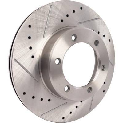 New Cross-Drilled And Slotted Brake Disc Compatible With Toyota T100 Sr5 6 Cyl 3.4L 4Runner Sr5 4 thumbnail 5