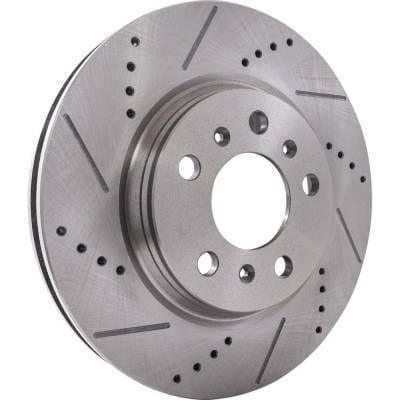 New Cross-Drilled Brake Disc Compatible With Buick Chevrolet Pontiac Lacrosse Cxl 6 Cyl 3.8L Grand thumbnail 3