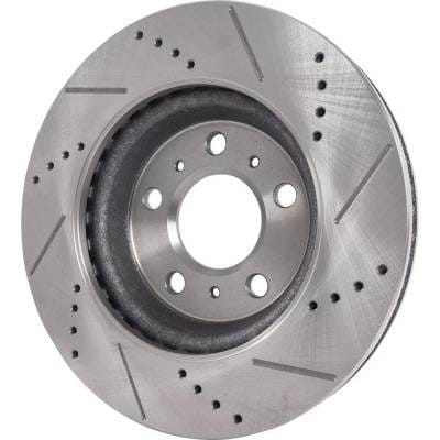 New Cross-Drilled Brake Disc Compatible With Saturn Relay 3 6 Cyl 3.5L Relay 2 6 Cyl 3.5L Grand Prix thumbnail 11