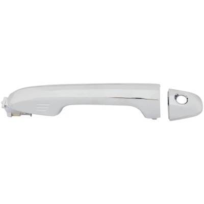 Front Driver Side Exterior Door Handle Compatible With 2016-2023 Toyota Tacoma Chrome With Key Hole