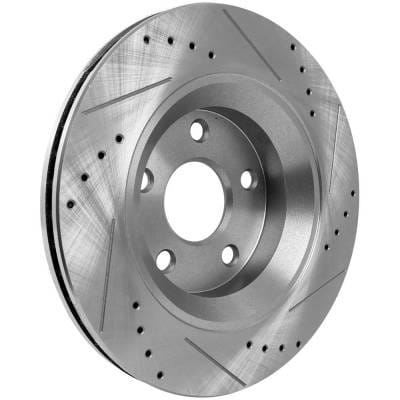 New Cross-Drilled And Slotted Brake Disc Compatible With Jeep Wrangler Jk Unlimited Sport S 6 Cyl thumbnail 9