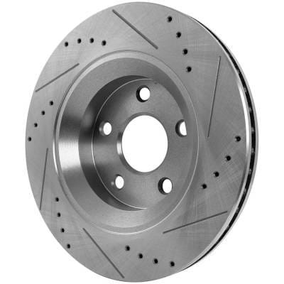 New Cross-Drilled And Slotted Brake Disc Compatible With Jeep Wrangler Jk Unlimited Sport S 6 Cyl thumbnail 11