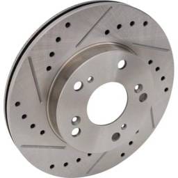 New Cross-Drilled Brake Disc Compatible With Acura Honda Civic Hybrid 4 Cyl 1.3L Civic Ex 4 Cyl 1.8L