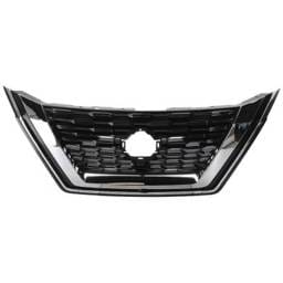 New Black Shell Grille Assembly Compatible With Nissan Rogue S 3 Cyl 1.5L Rogue S 4 Cyl 2.5L