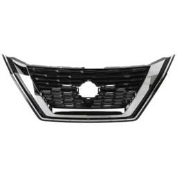 New Black Shell Grille Assembly Compatible With Nissan Rogue S 3 Cyl 1.5L Rogue S 4 Cyl 2.5L