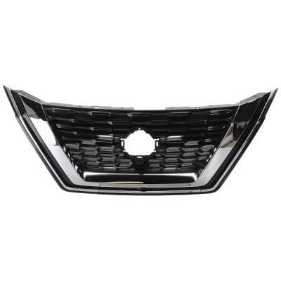 New Black Shell Grille Assembly Compatible With Nissan Rogue S 4 Cyl 2.5L Rogue S 3 Cyl 1.5L