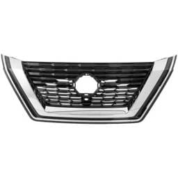 New Black Grille Assembly Compatible With Nissan Rogue Sl 3 Cyl 1.5L Rogue Sv 3 Cyl 1.5L Rogue Sv 4