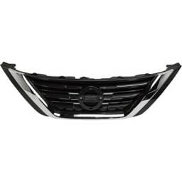 New Chrome Shell Grille Assembly Compatible With Nissan Altima Base 4 Cyl 2.5L Altima Sr 4 Cyl 2.5L