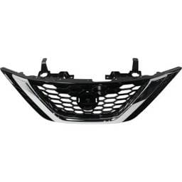 New Chrome Shell Grille Assembly Compatible With Nissan Sentra Sv 4 Cyl 1.8L Sentra S 4 Cyl 1.8L