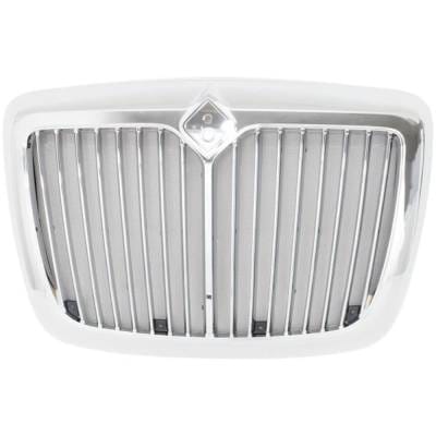 New Chrome Grille Assembly Compatible With International Prostar Pro Lf627 Premium 6 Cyl 12.4L