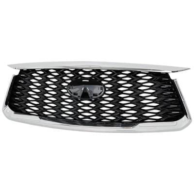 Chrome Shell Grille Assembly Compatible With Infiniti Qx60 Pure 6 Cyl 3.5L 2022-2024 In1200141