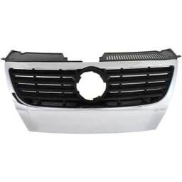 New Chrome Shell Grille Assembly Compatible With Volkswagen Passat Trendline 4 Cyl 2.0L Passat