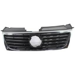 New Chrome Shell Grille Assembly Compatible With Volkswagen Passat Turbo 4 Cyl 2.0L Passat Vr6 6 Cyl