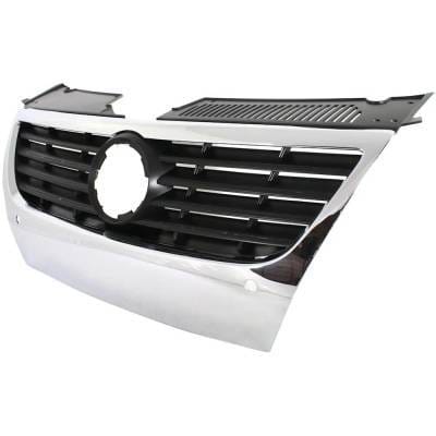 New Chrome Shell Grille Assembly Compatible With Volkswagen Passat Value Edition 4 Cyl 2.0L Passat thumbnail 3